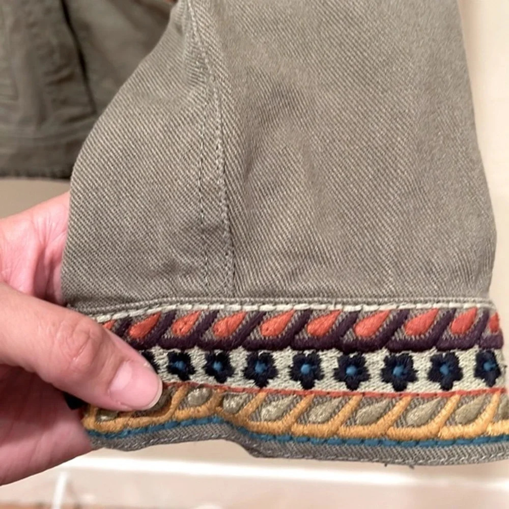 Anthropologie X La Fuori Embroidered Utility Jacket in small. - Picture 4 of 7